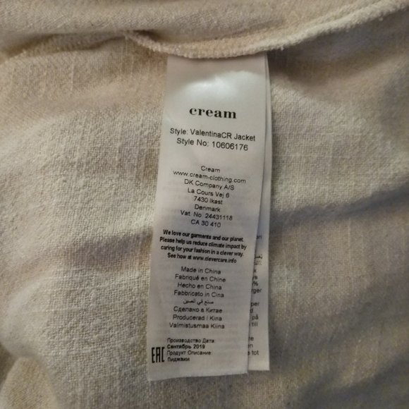 CREAM Valentina Linen Blend Blazer Jacket - Picture 6 of 7